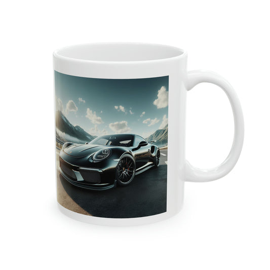 Black Porsche Mug Mug Printify   