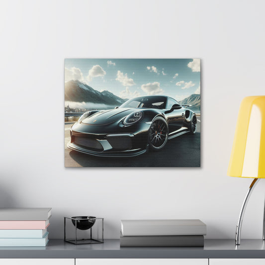 Black Porsche Canvas Canvas Printify 20″ x 16″ (Horizontal) 0.75'' 