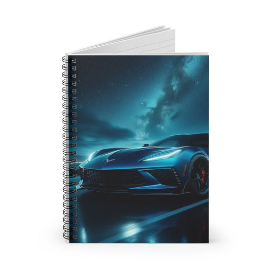 Blue Corvette Spiral Notebook Paper products Printify   