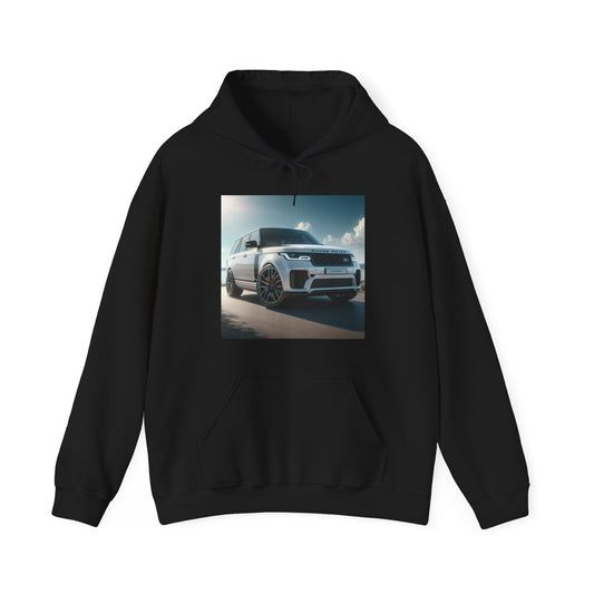 White Range Rover Hoodie Hoodie Printify Black S 
