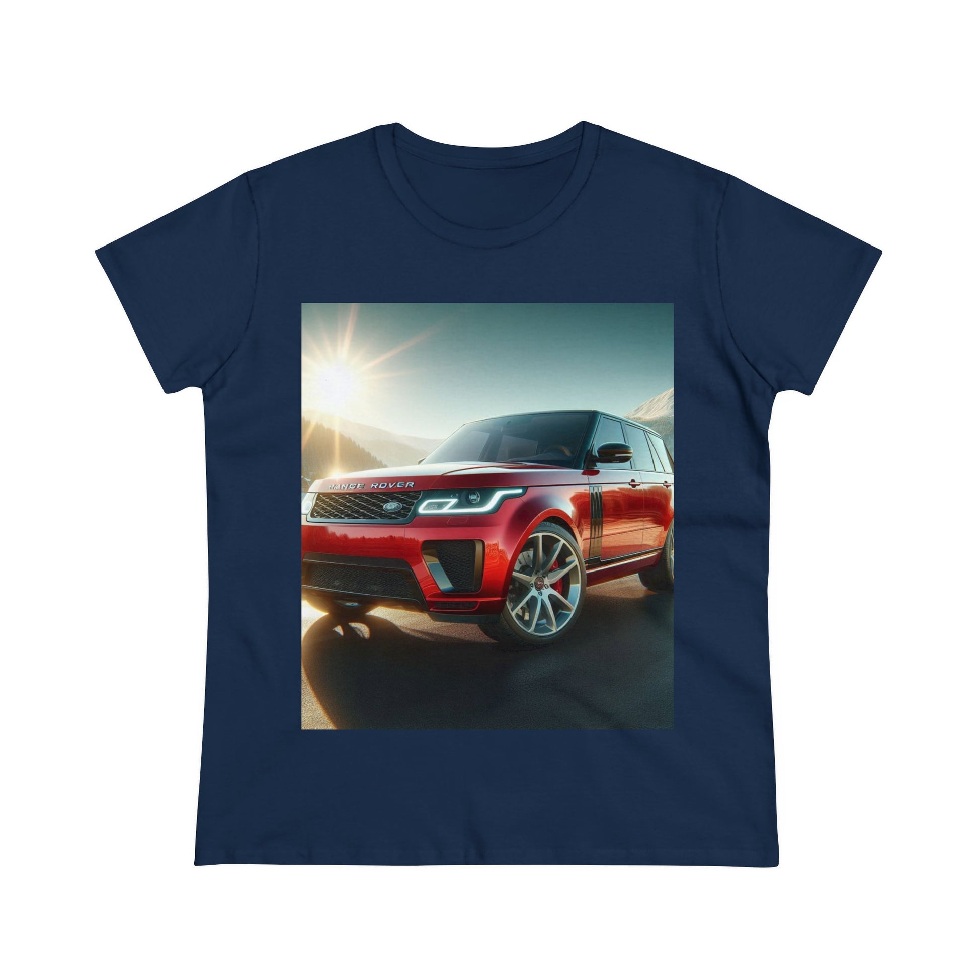 Red Range Rover T-Shirt T-Shirt Printify Navy S 