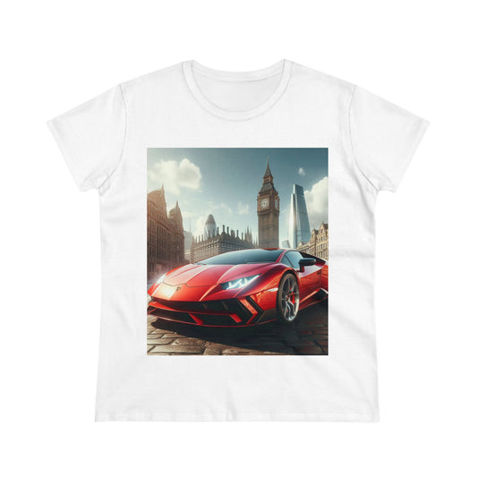 Red Lamborghini T-Shirt T-Shirt Printify White S 