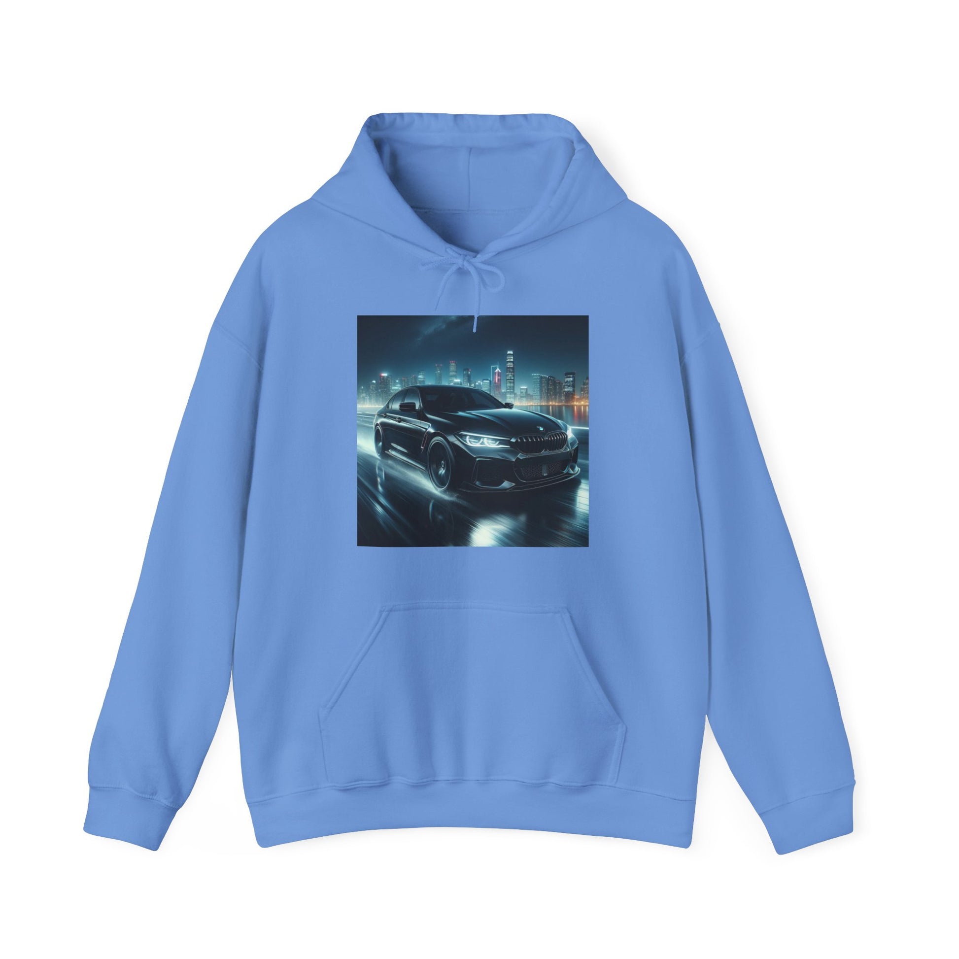 Black BMW Hoodie Hoodie Printify Carolina Blue S 