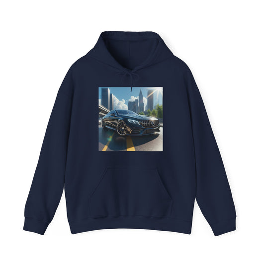 Black Mercedes Hoodie Hoodie Printify Navy S 