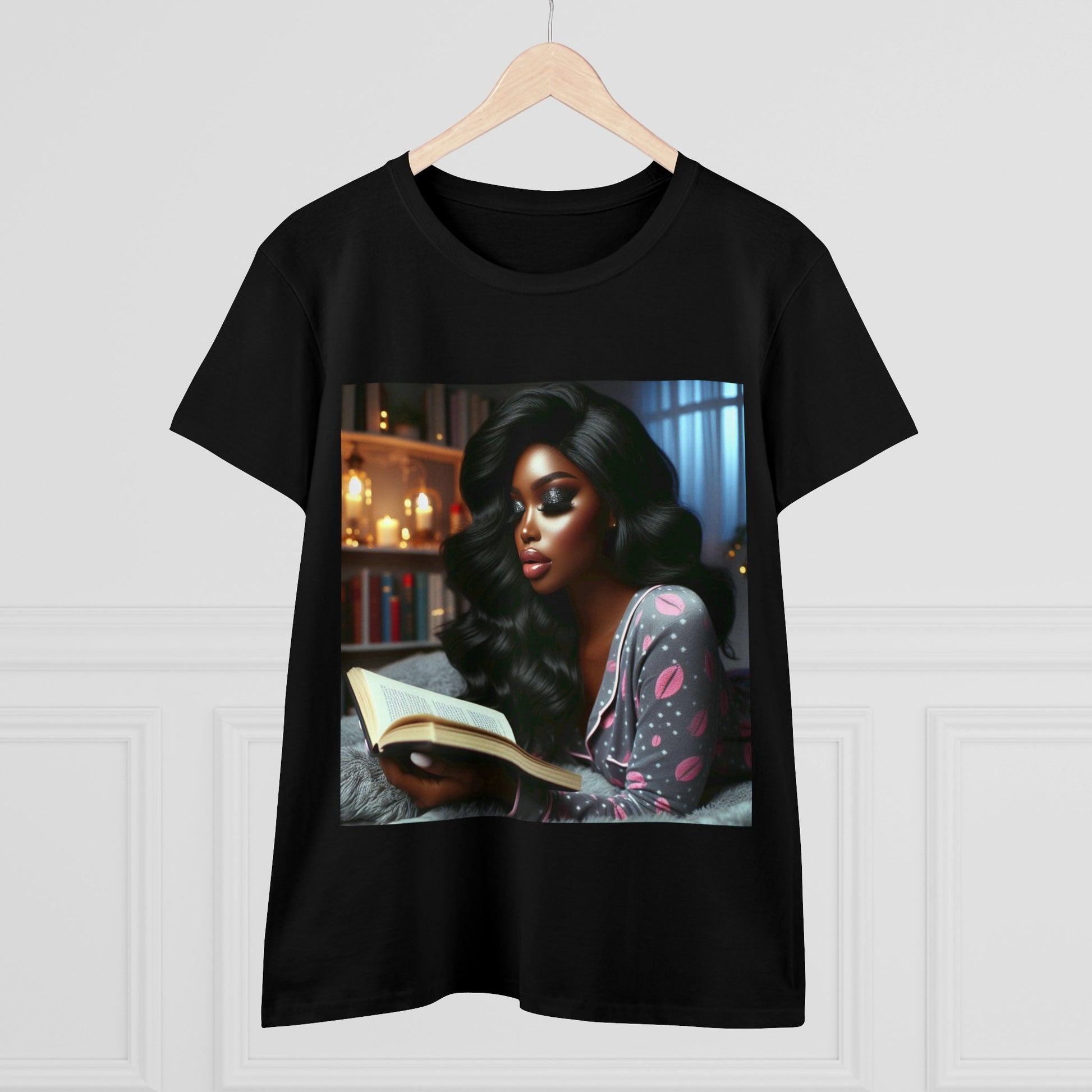 Late Night Book T-Shirt T-Shirt Printify   