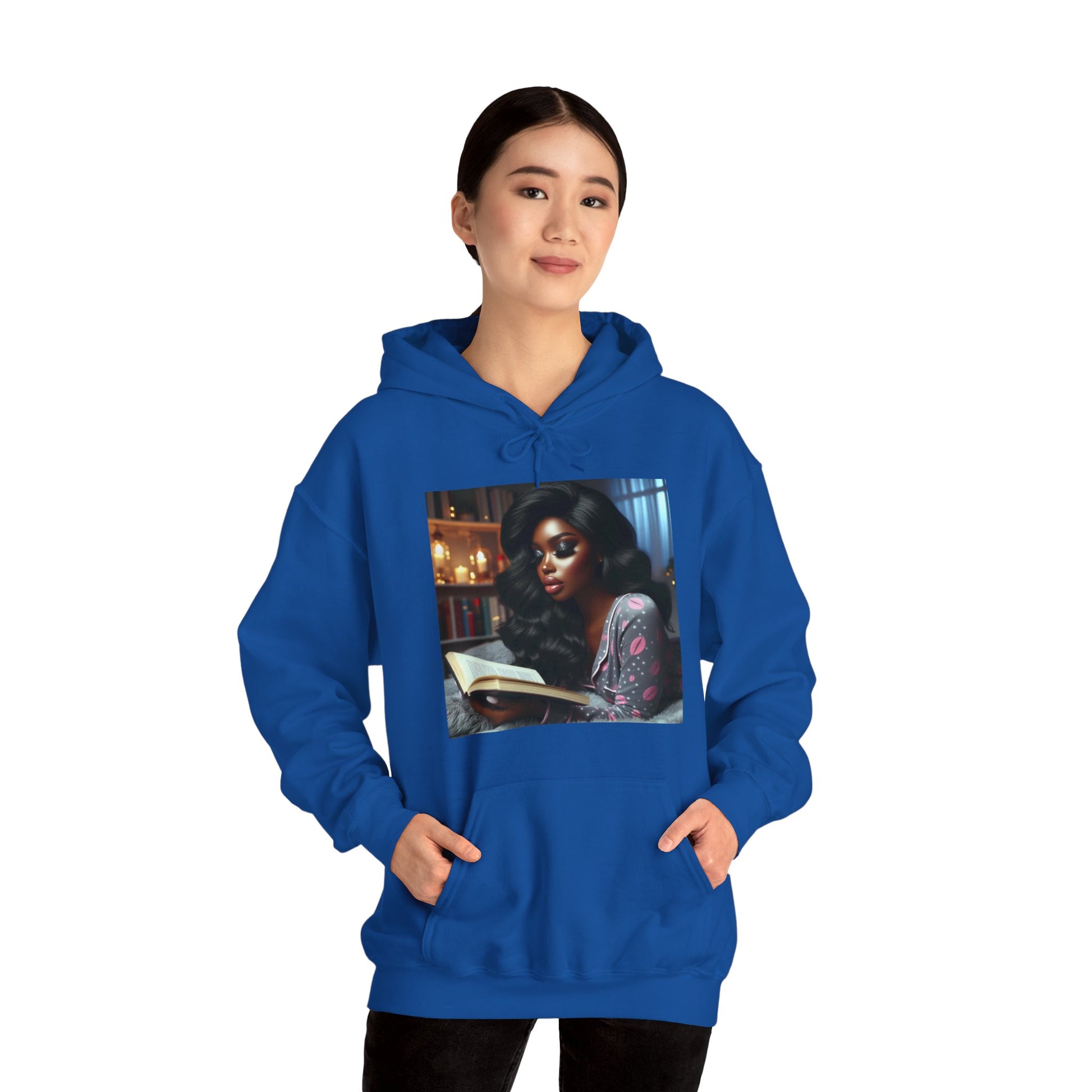 Late Night Book Hoodie Hoodie Printify   