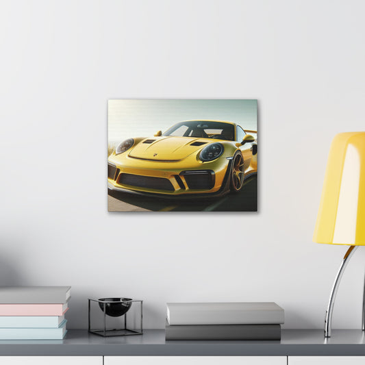 Yellow Porsche Canvas Canvas Printify 16″ x 12″ (Horizontal) 0.75'' 