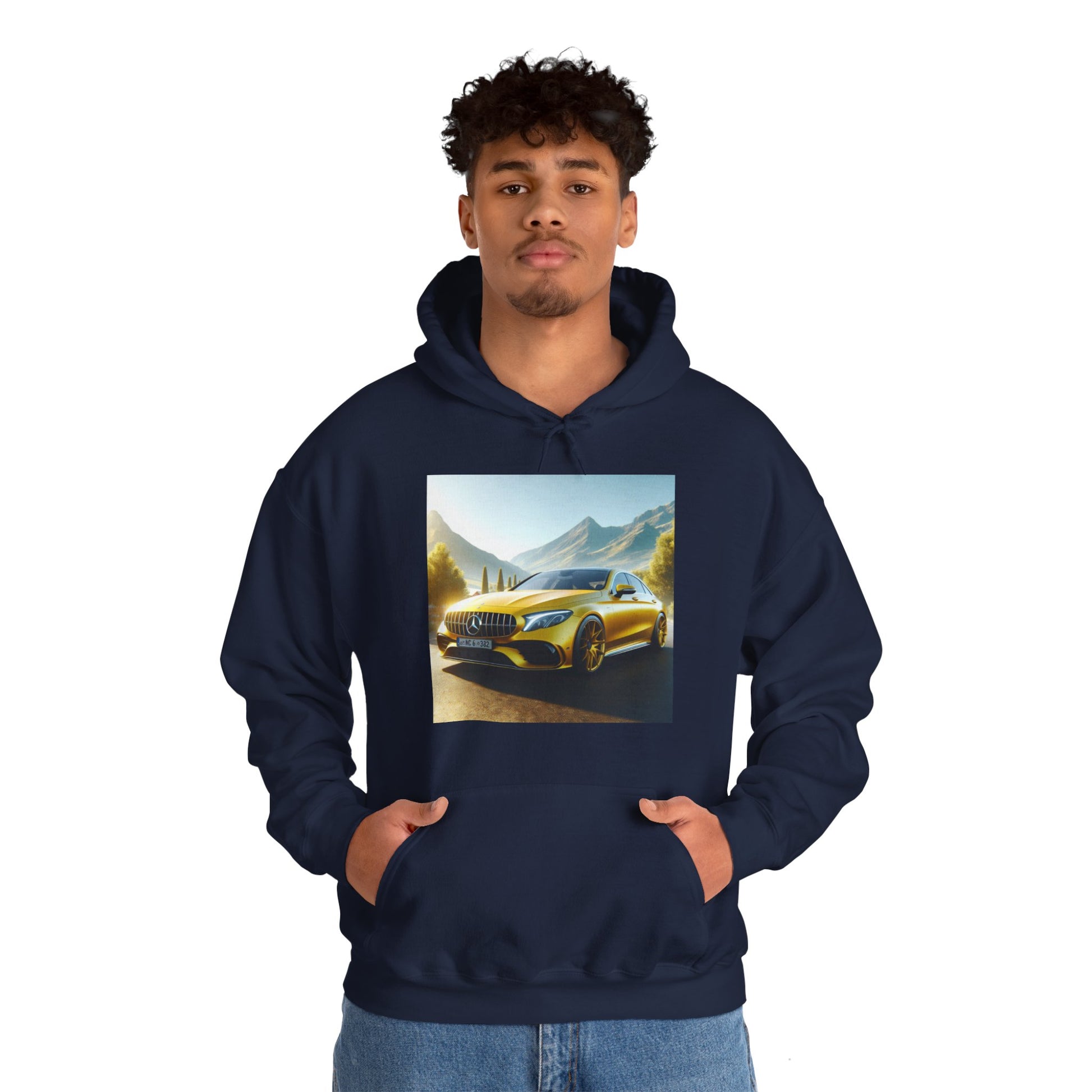 Yellow Mercedes Hoodie Hoodie Printify   