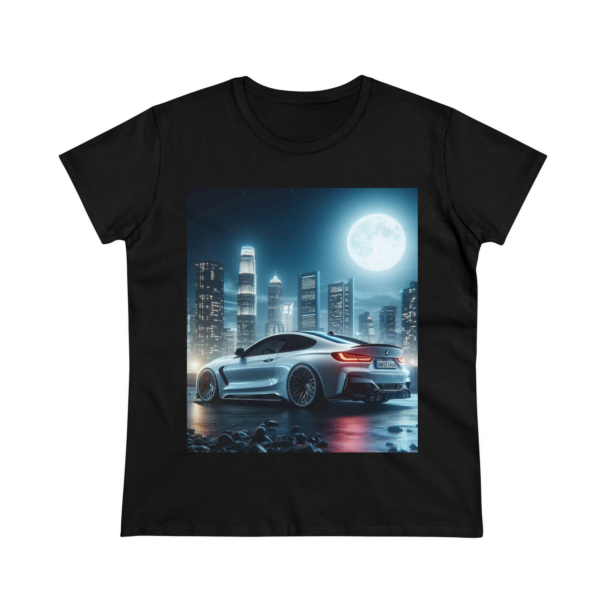 White BMW T-Shirt T-Shirt Printify Black S 