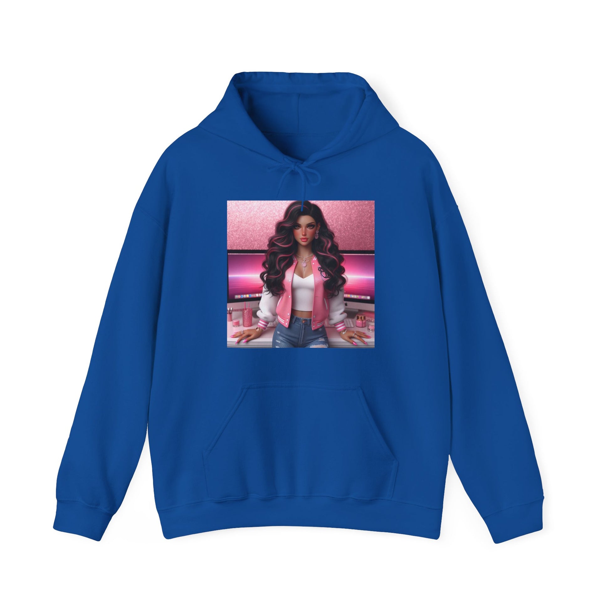 Pink Everything Hoodie Hoodie Printify Royal S 