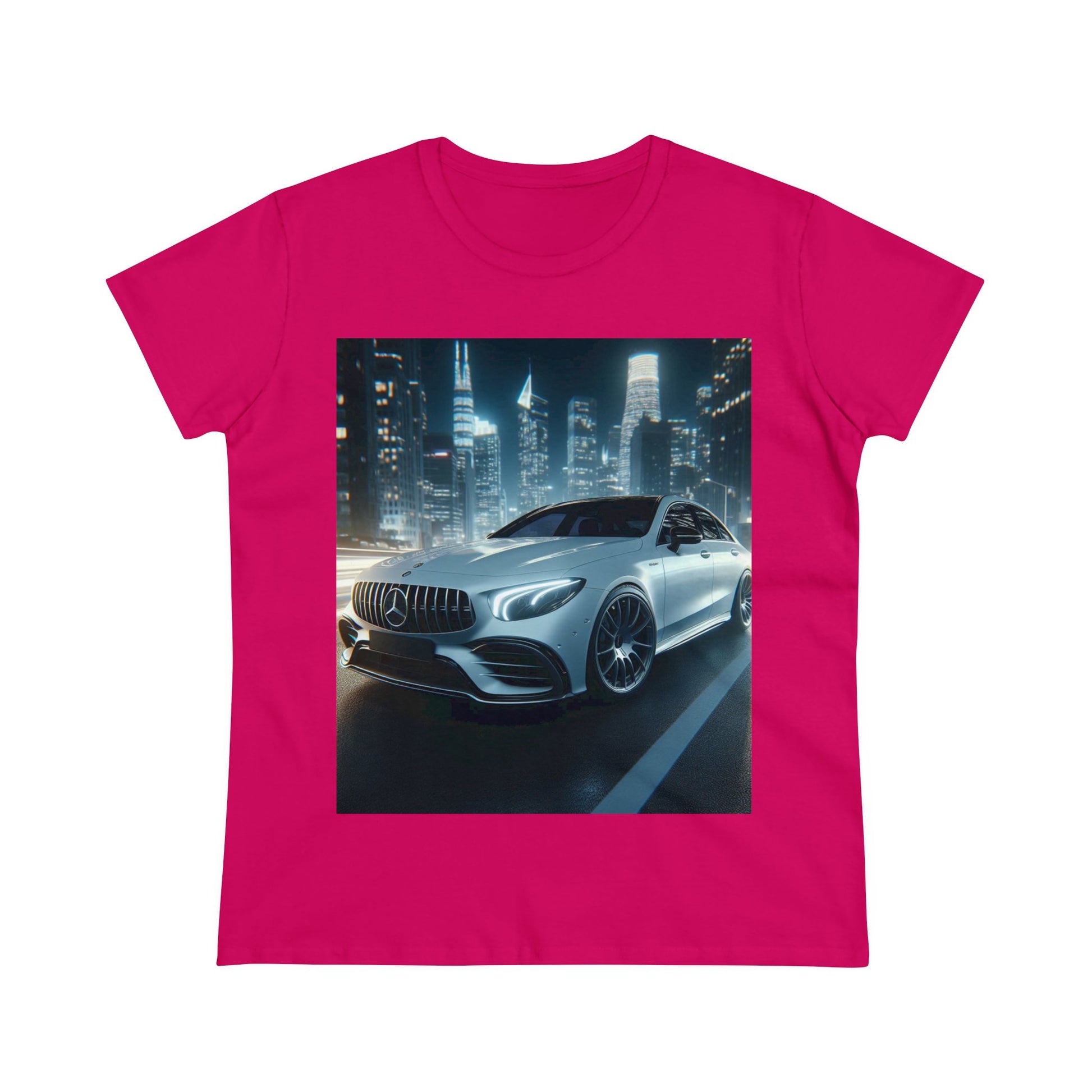 White Mercedes T-Shirt T-Shirt Printify Heliconia S 