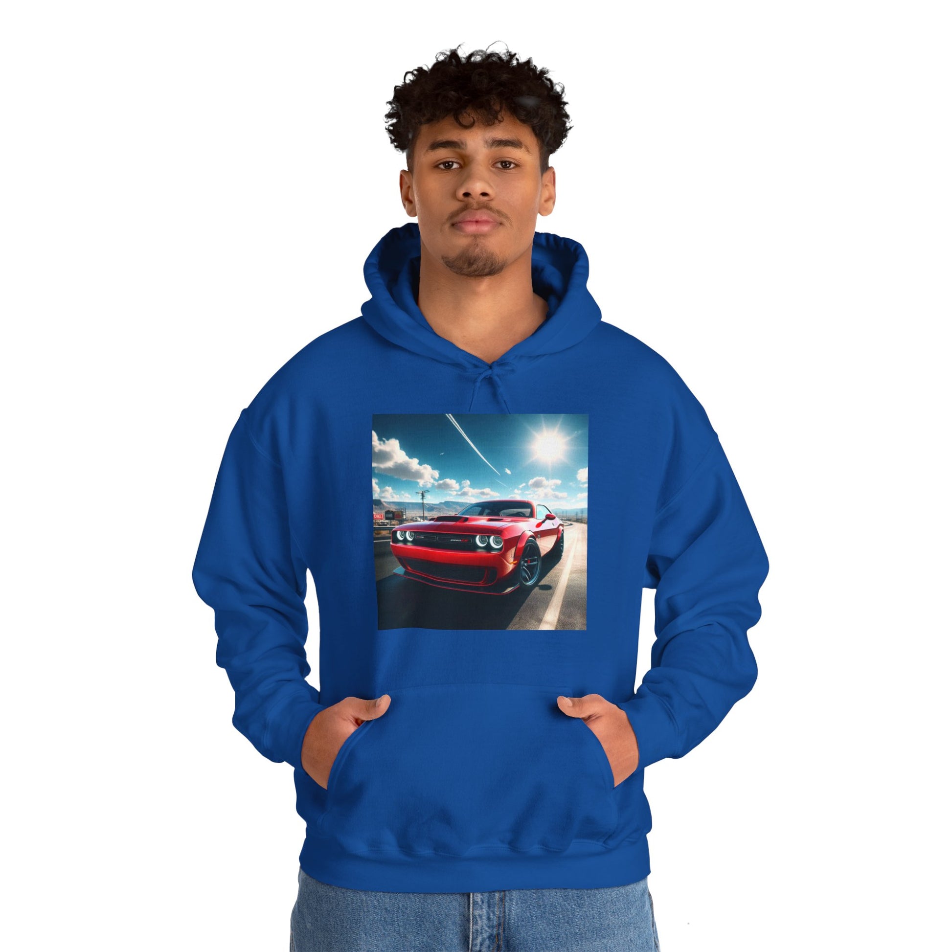 Red Challenger Hoodie Hoodie Printify   