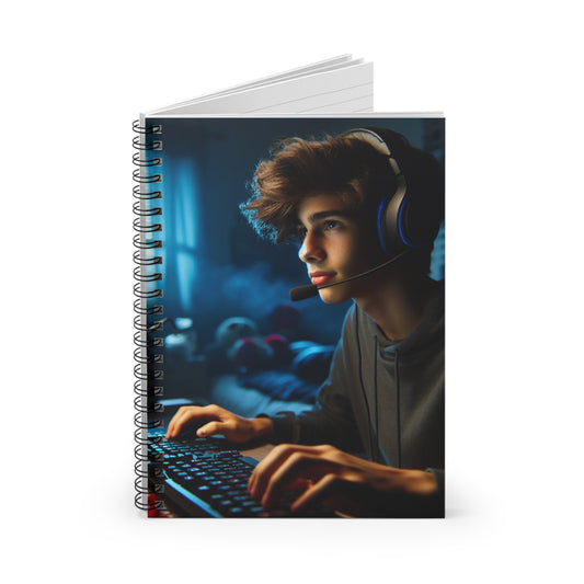 Game Time Spiral Notebook Paper products Printify   