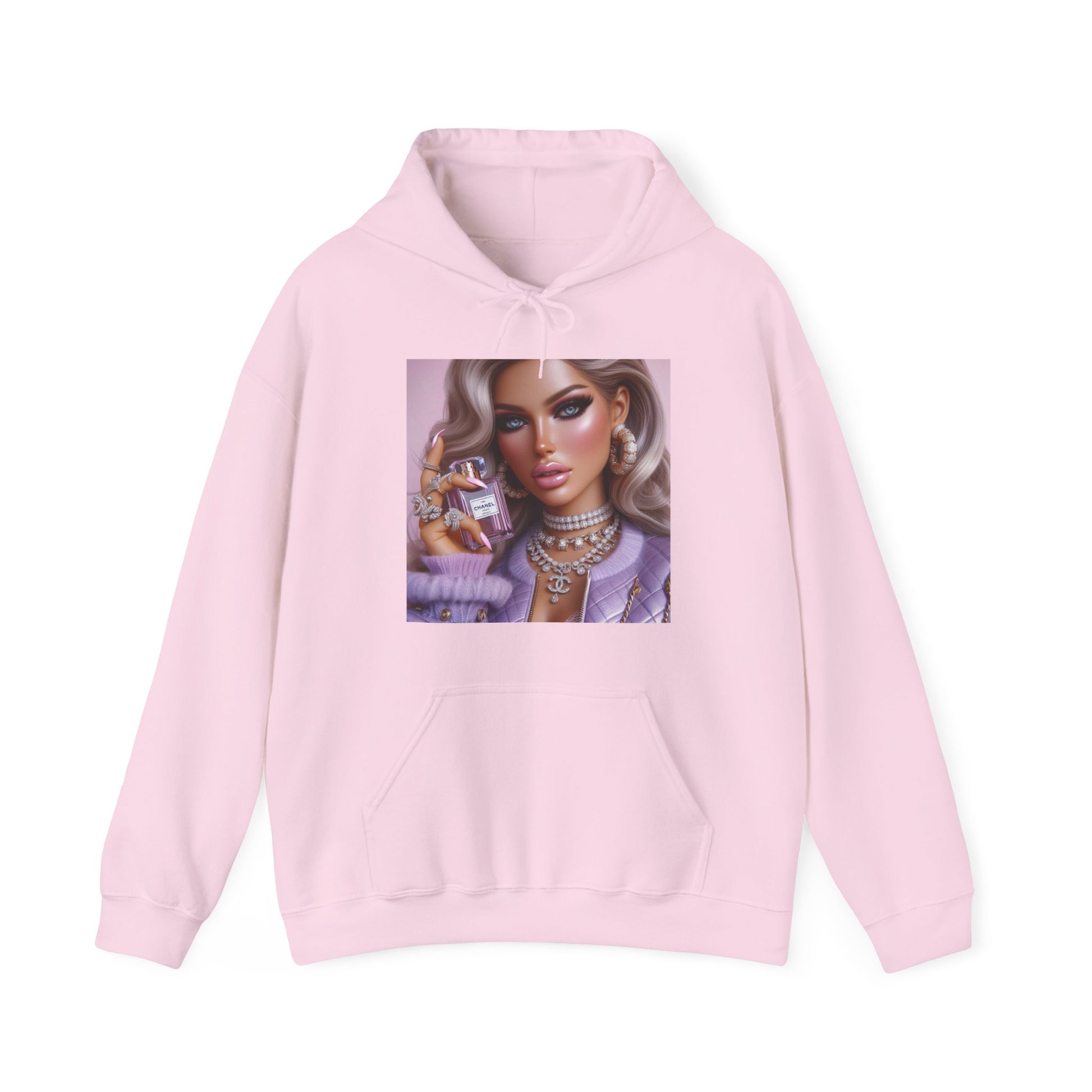 Chanel Please Hoodie Hoodie Printify Light Pink S 