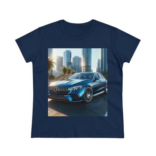 Blue Mercedes T-Shirt T-Shirt Printify Navy S 