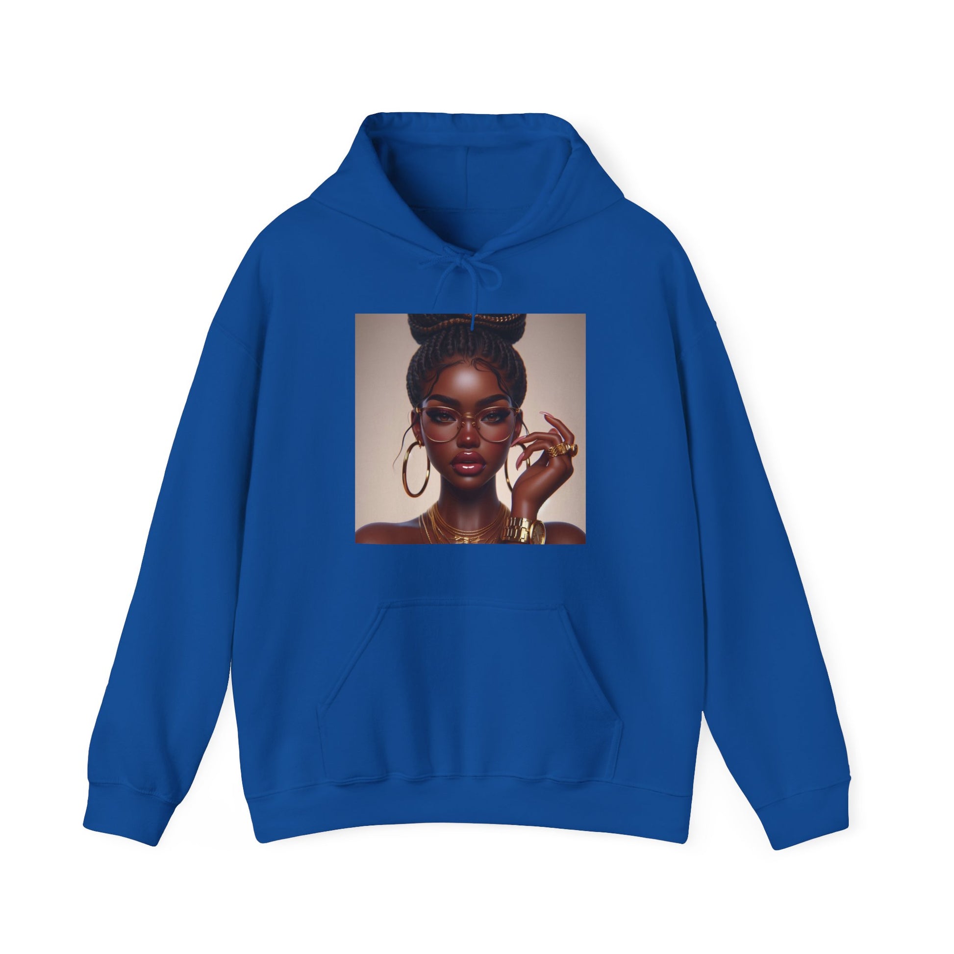 Chocolate Gold Hoodie Hoodie Printify Royal S 