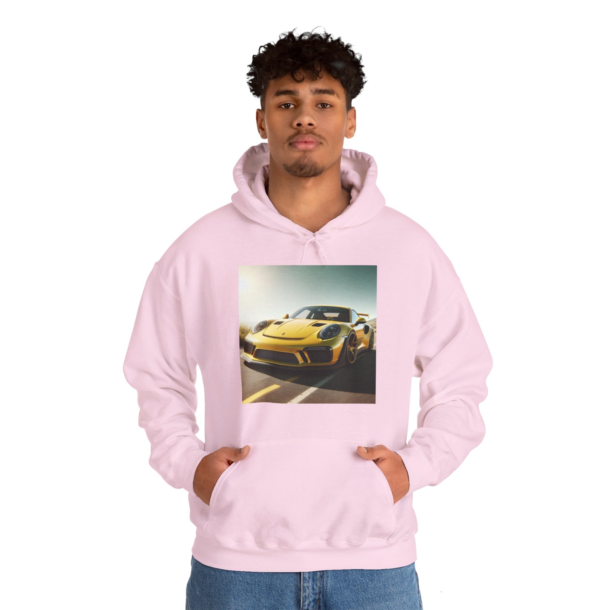 Yellow Porsche Hoodie Hoodie Printify   