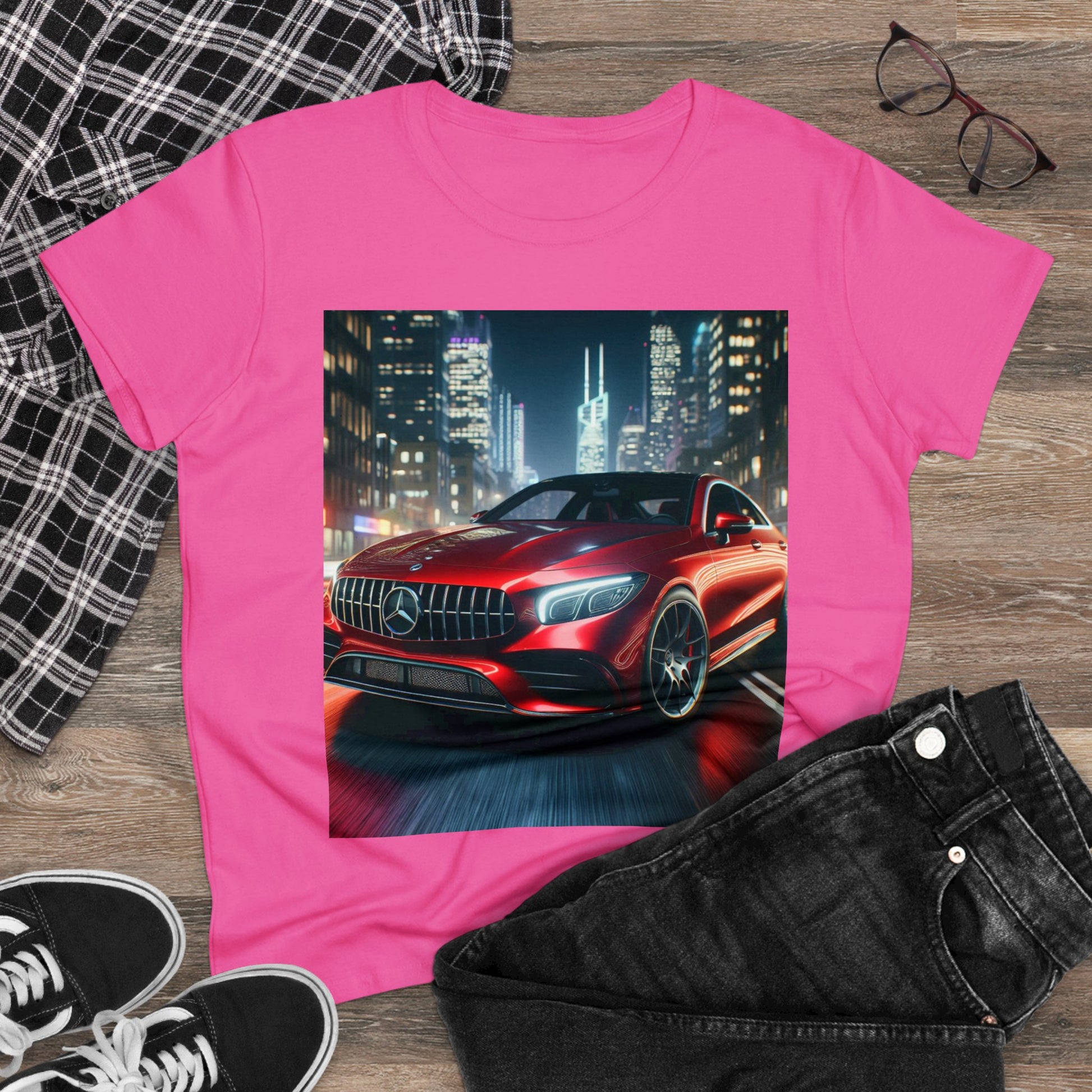 Red Mercedes T-Shirt T-Shirt Printify   