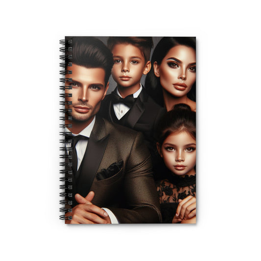 Family Portrait Spiral Notebook Paper products Printify One Size  