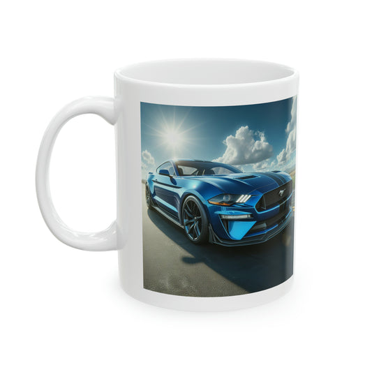 Blue Mustang Mug Mug Printify 11oz  