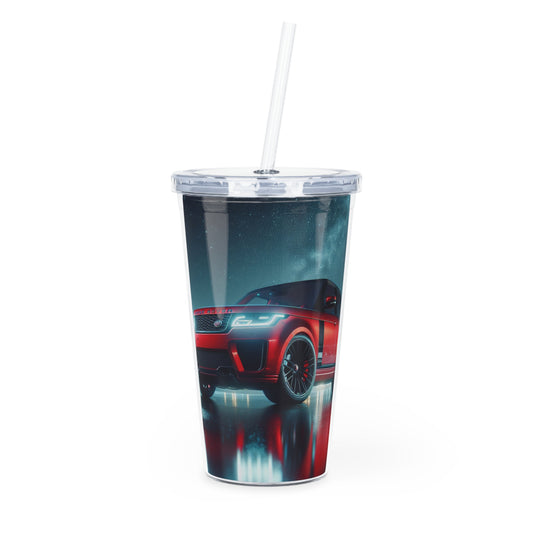 Red Range Rover Tumbler with Straw Mug Printify 20oz Transparent 