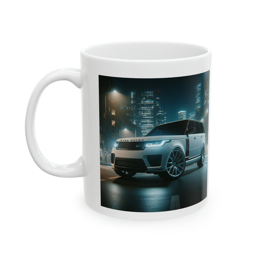 White Range Rover Mug Mug Printify 11oz  