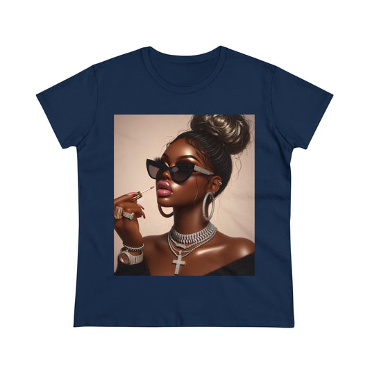 My Lip Gloss is Poppin T-Shirt T-Shirt Printify Navy S 