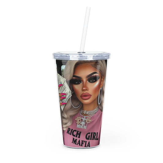 Rich Girl Mafia Tumbler with Straw Mug Printify 20oz Transparent 