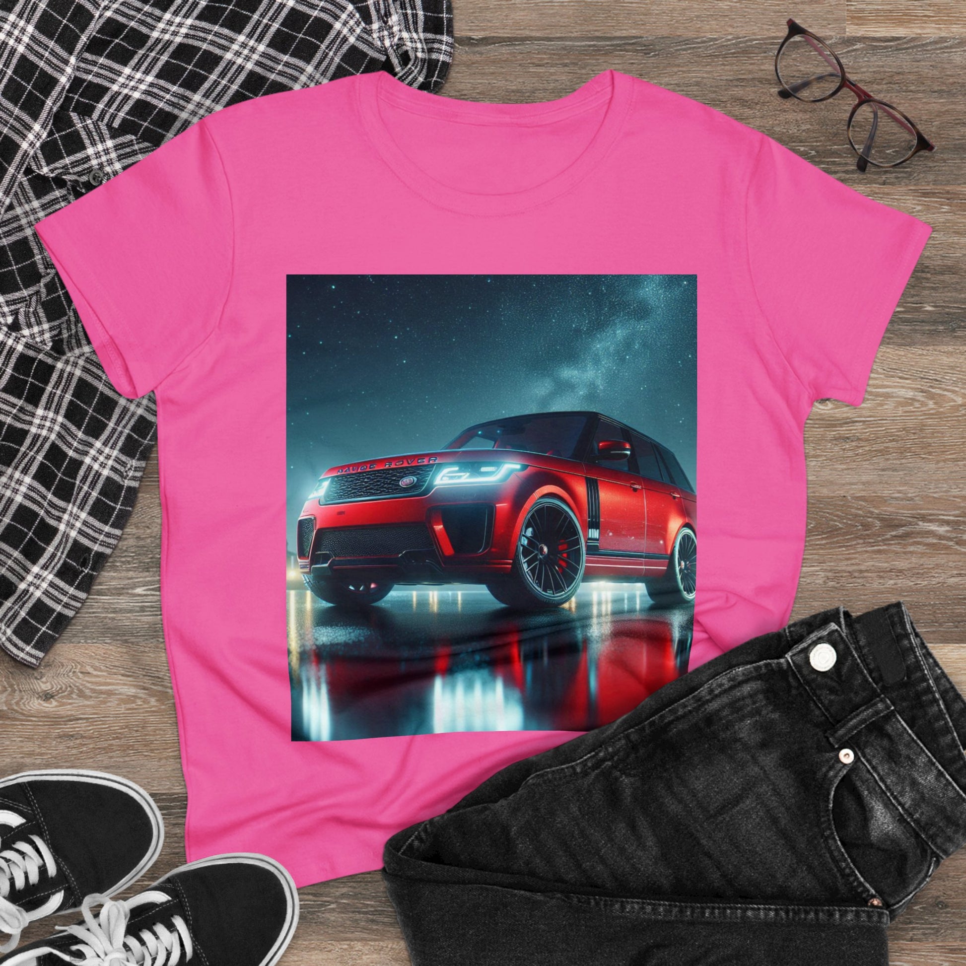 Red Range Rover T-Shirt T-Shirt Printify   