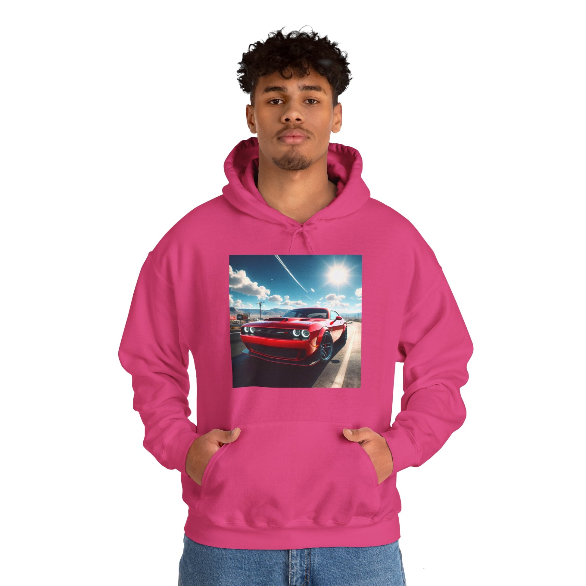 Red Challenger Hoodie Hoodie Printify   