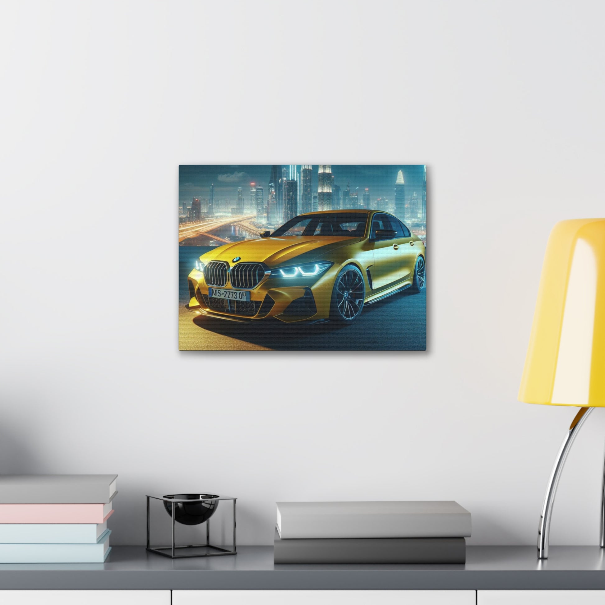 Yellow BMW Canvas Canvas Printify 16″ x 12″ (Horizontal) 0.75'' 