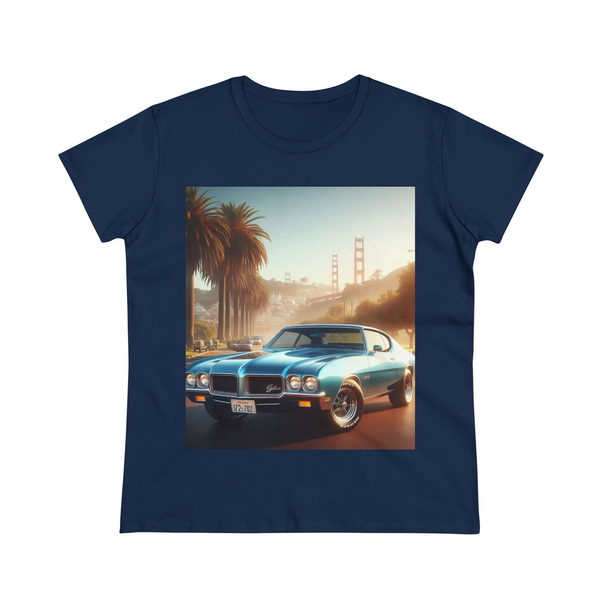 1972 Blue Buick Gran Sport T-Shirt T-Shirt Printify Navy S 