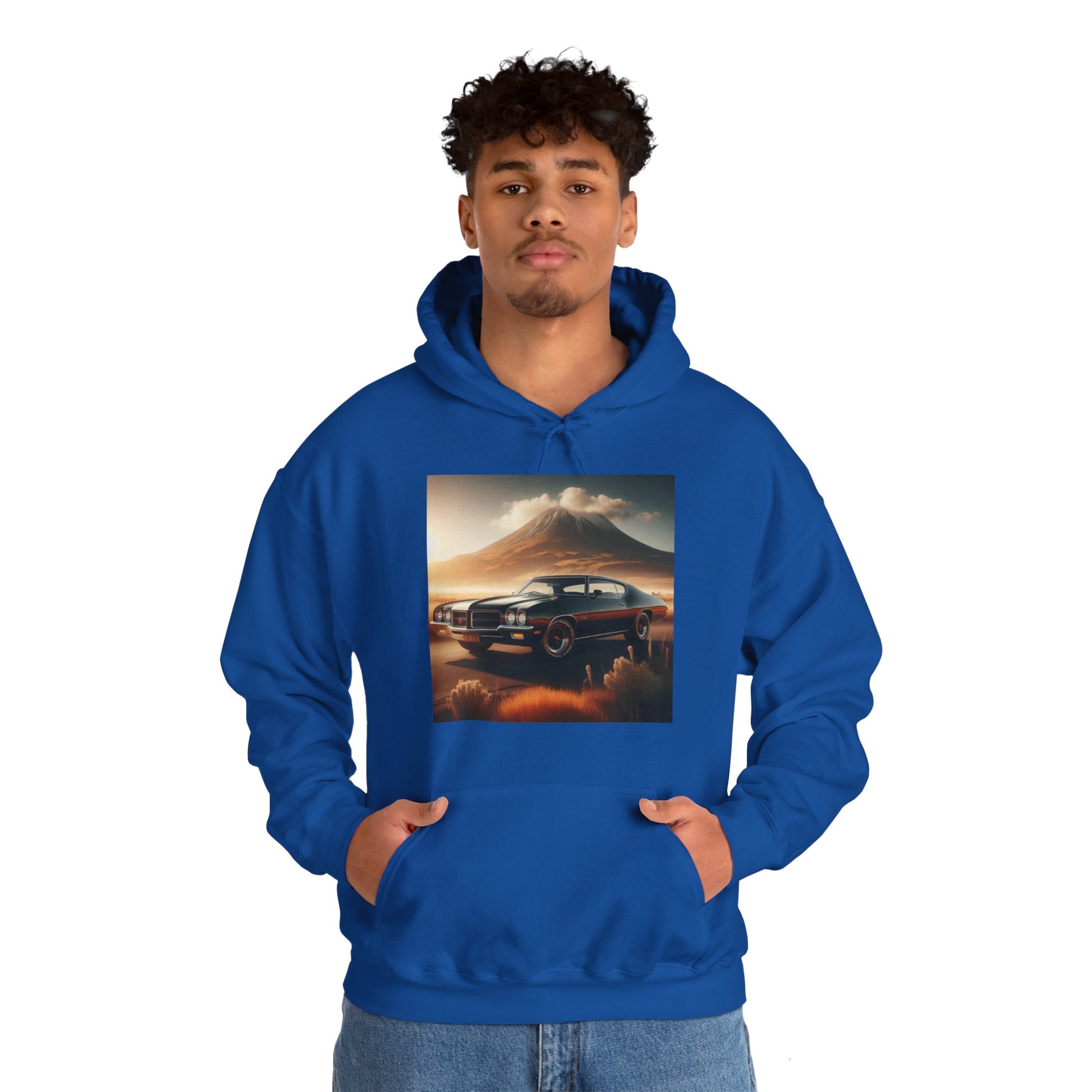 1972 Black Buick Gran Sport Hoodie Hoodie Printify   