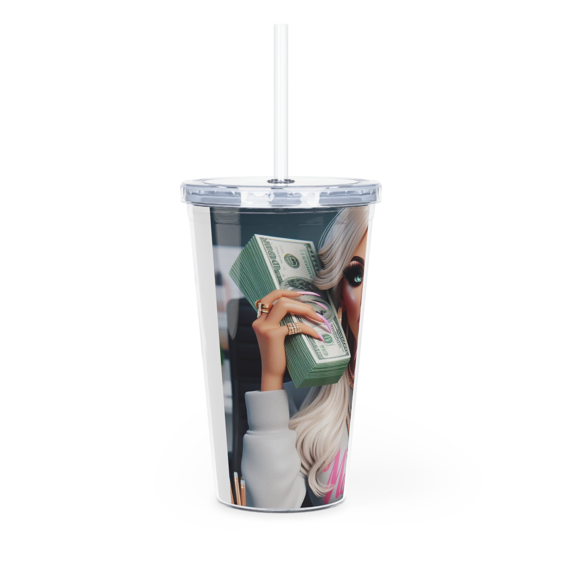 Money Tumbler with Straw Mug Printify   