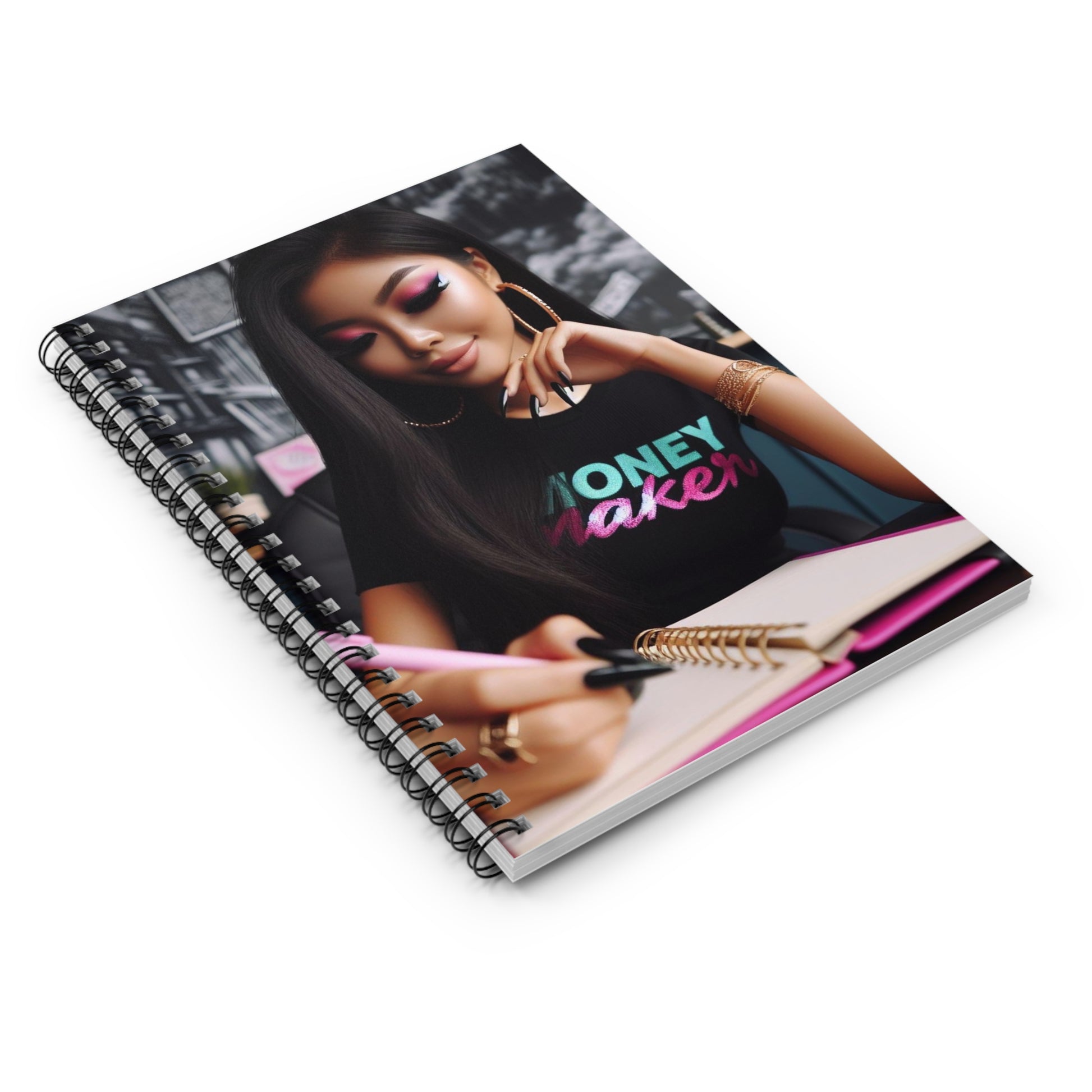 Money Maker Spiral Notebook Paper products Printify   