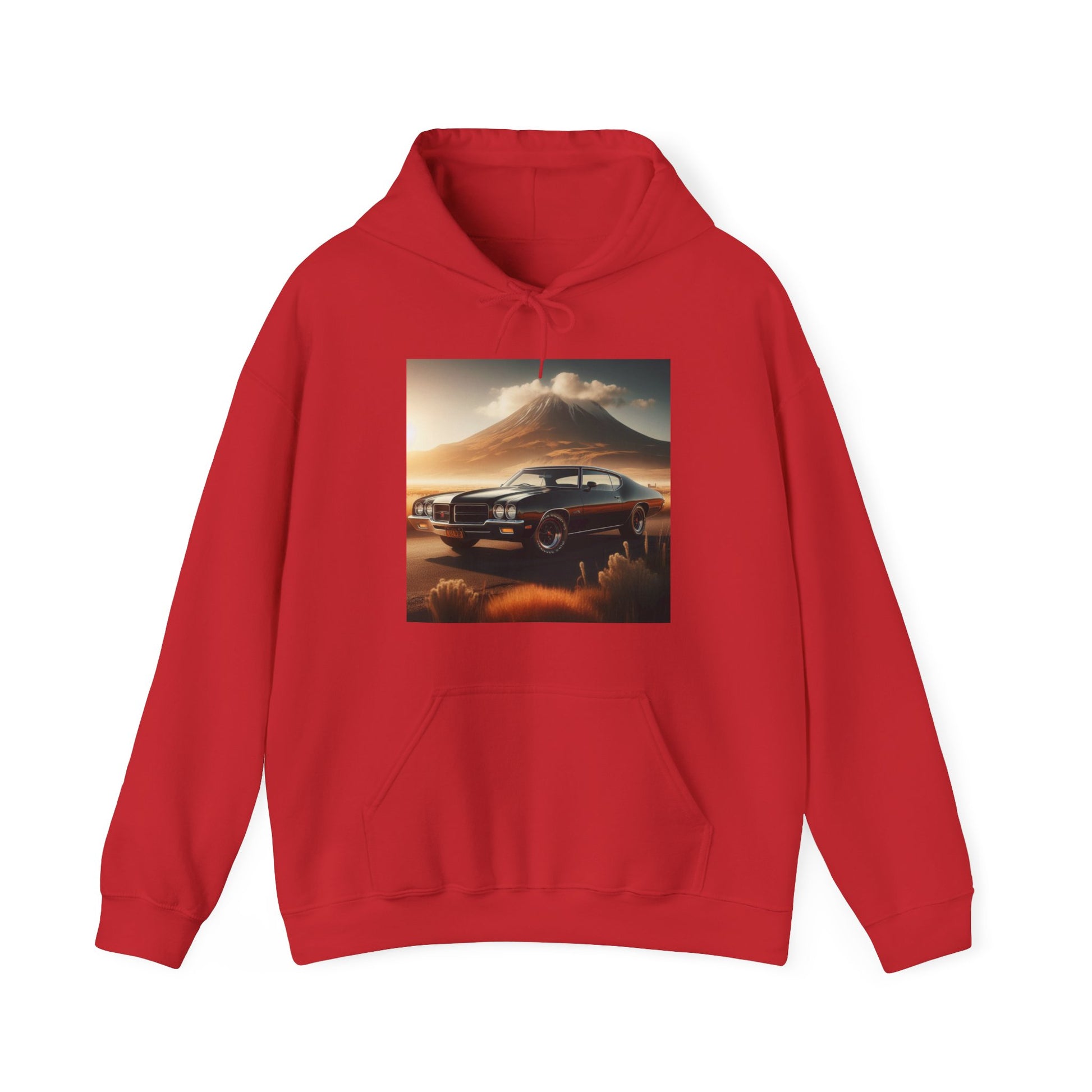 1972 Black Buick Gran Sport Hoodie Hoodie Printify Red S 