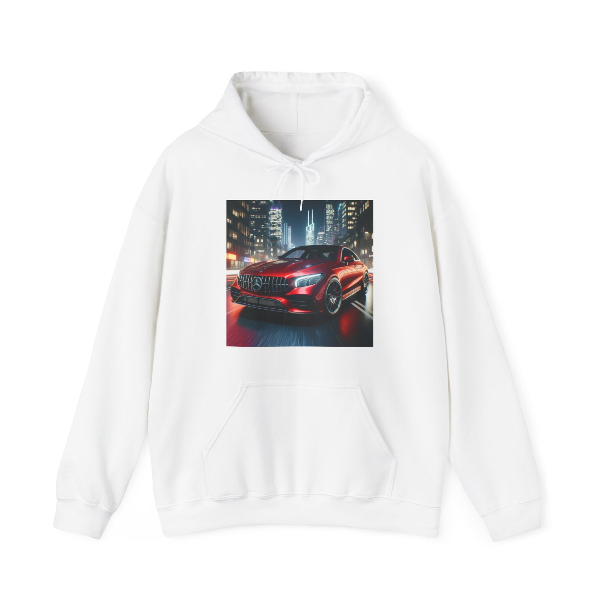 Red Mercedes Hoodie Hoodie Printify White S 