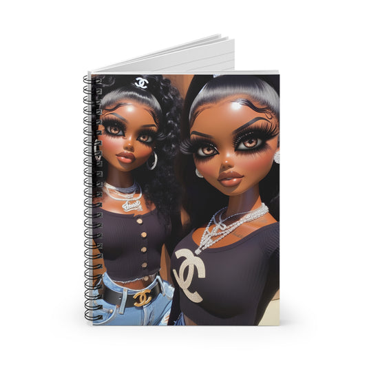 Outside Baddies Spiral Notebook Paper products Printify   