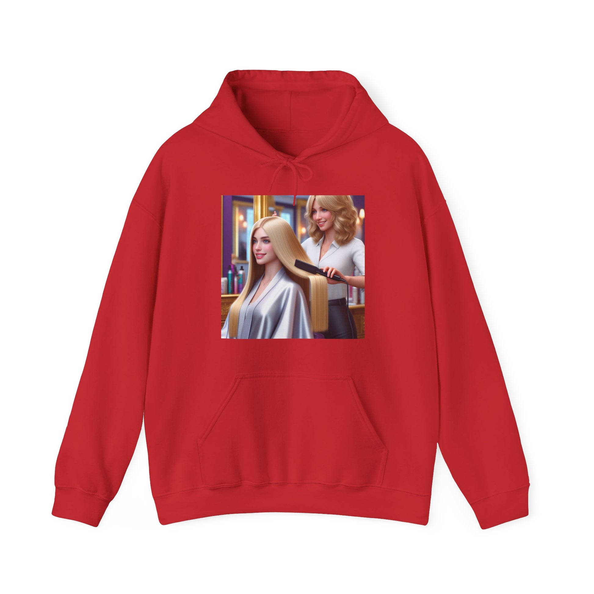 Hair Day Hoodie Hoodie Printify Red S 