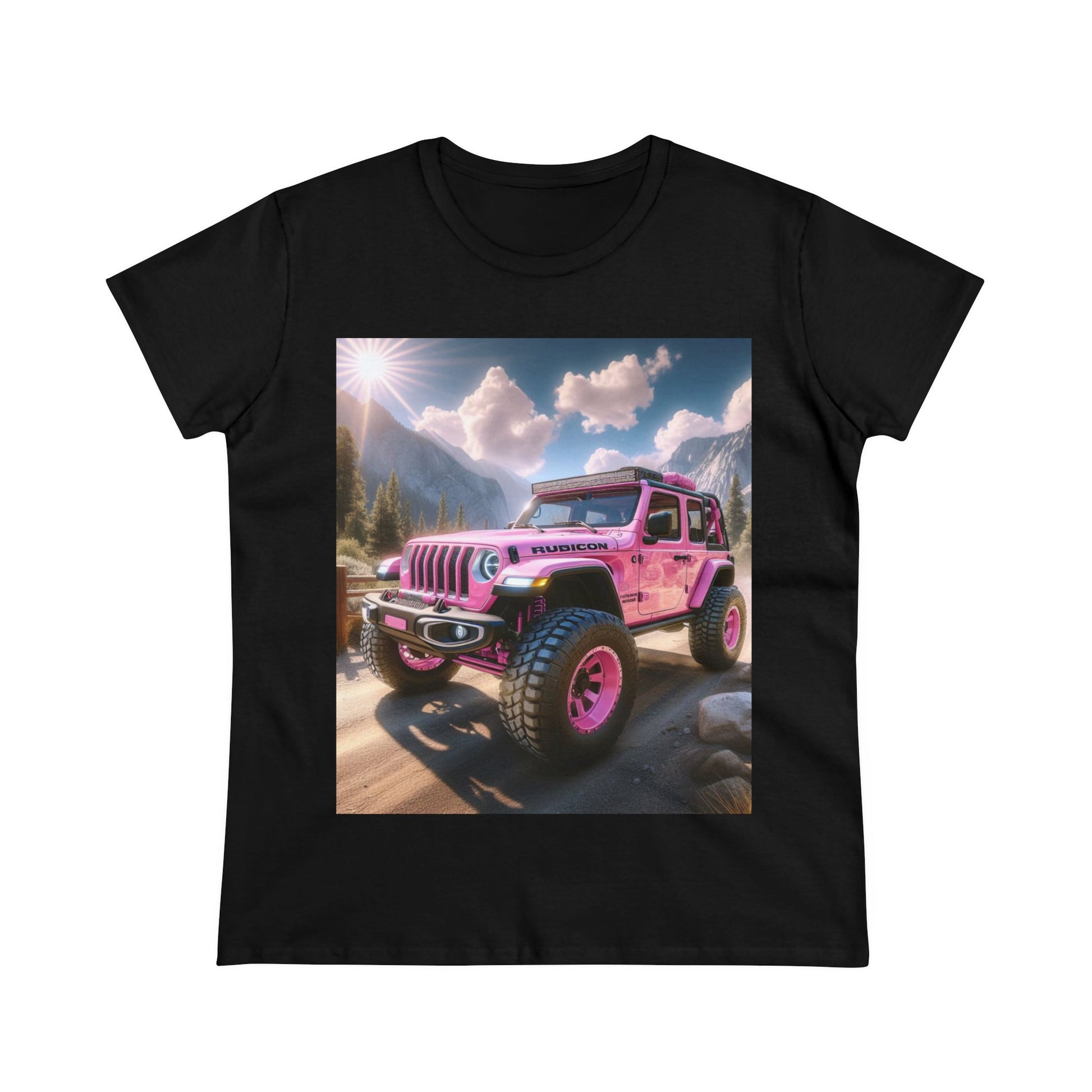 Pink Rubicon T-Shirt T-Shirt Printify Black S 