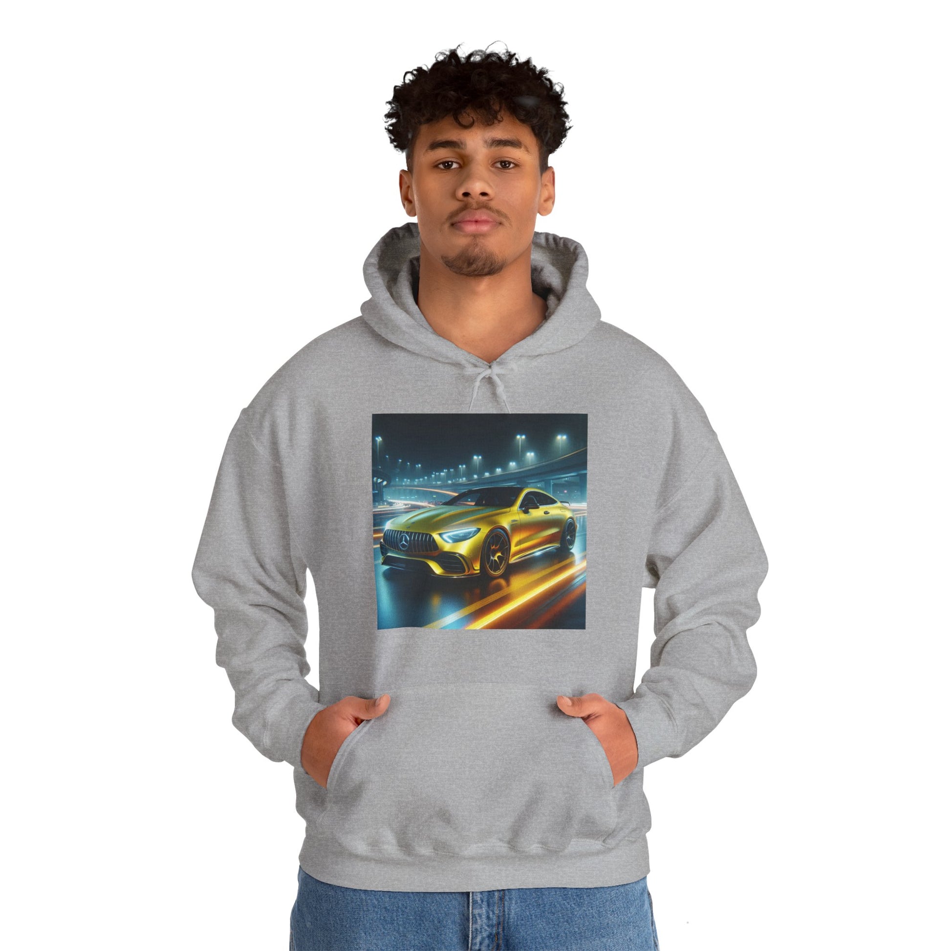 Yellow Mercedes Hoodie Hoodie Printify   