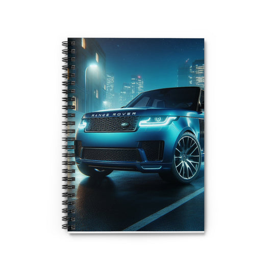 Blue Range Rover Spiral Notebook Paper products Printify One Size  