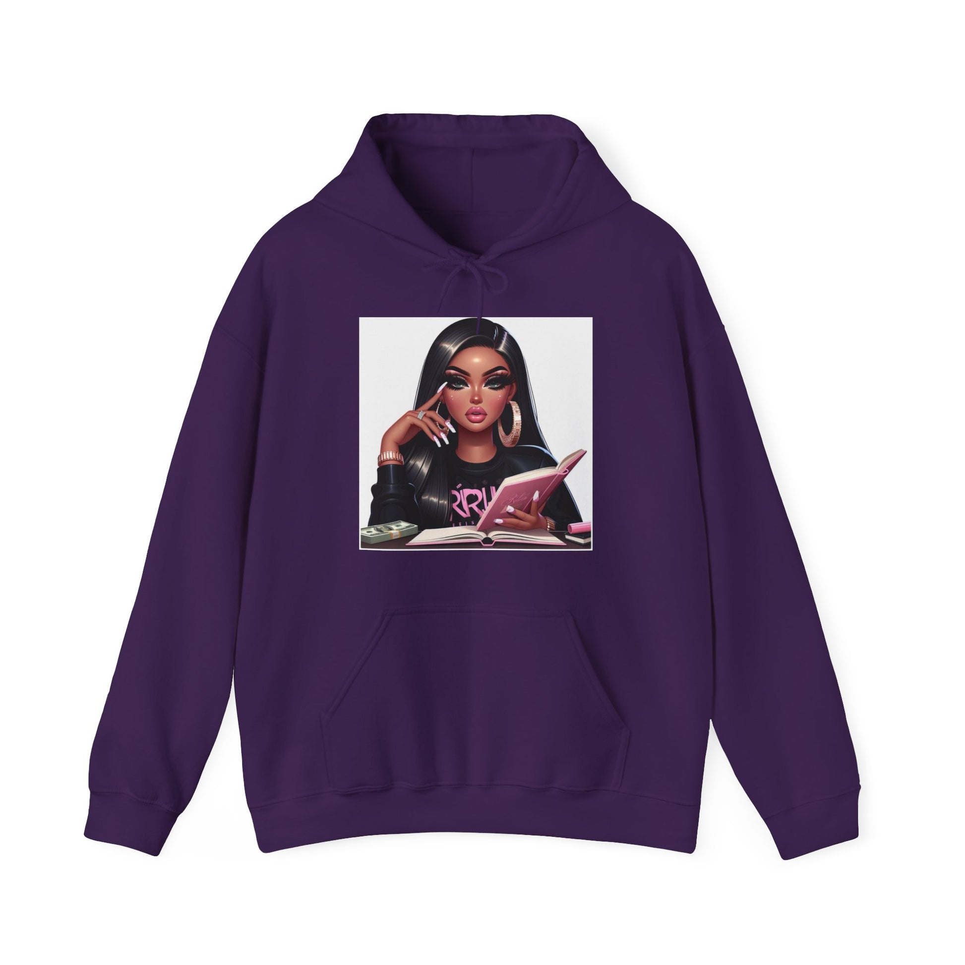 Thinking of a Plan Hoodie Hoodie Printify Purple S 