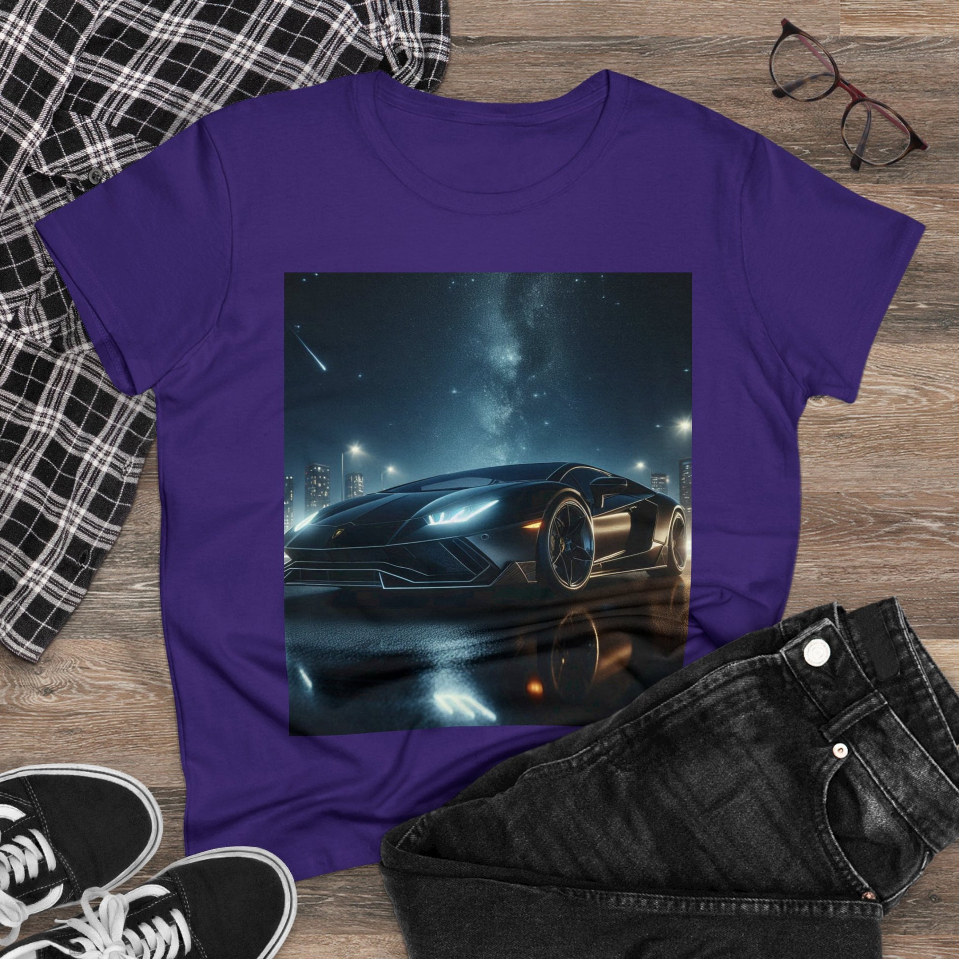 Black Lamborghini T-Shirt T-Shirt Printify   