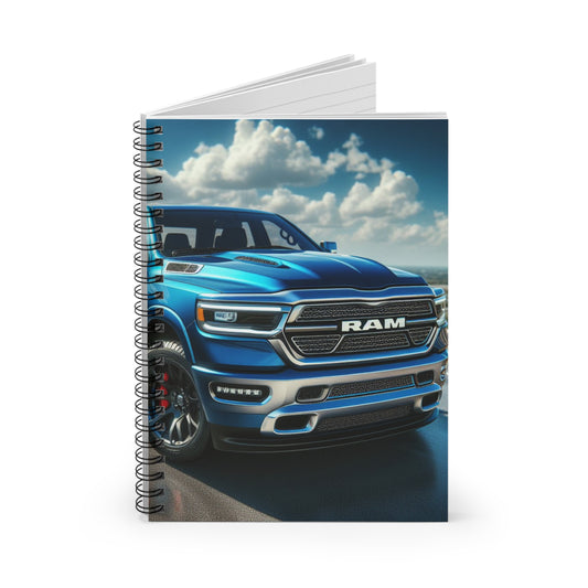 Blue Dodge Ram Spiral Notebook Paper products Printify   