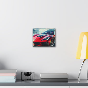 Red Corvette Canvas Canvas Printify 10" x 8" (Horizontal) 0.75'' 