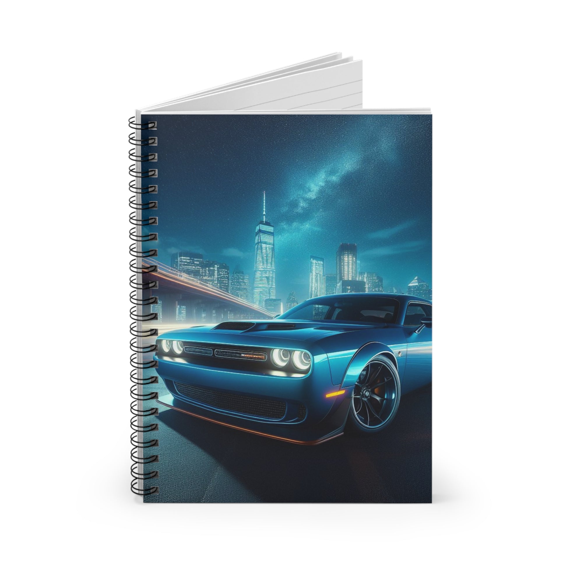 Blue Challenger Spiral Notebook Paper products Printify   