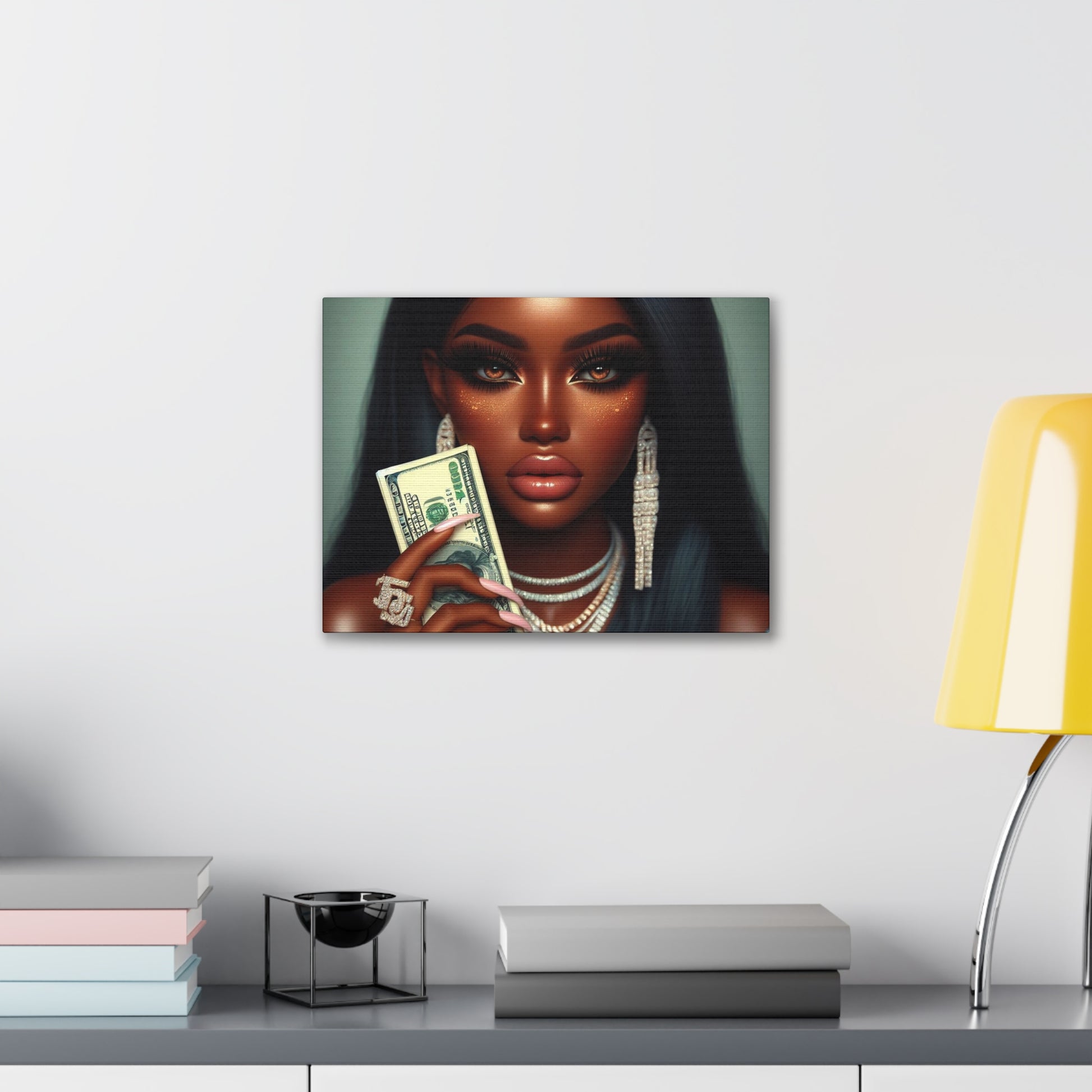 Money Talks Canvas Canvas Printify 16″ x 12″ (Horizontal) 0.75'' 