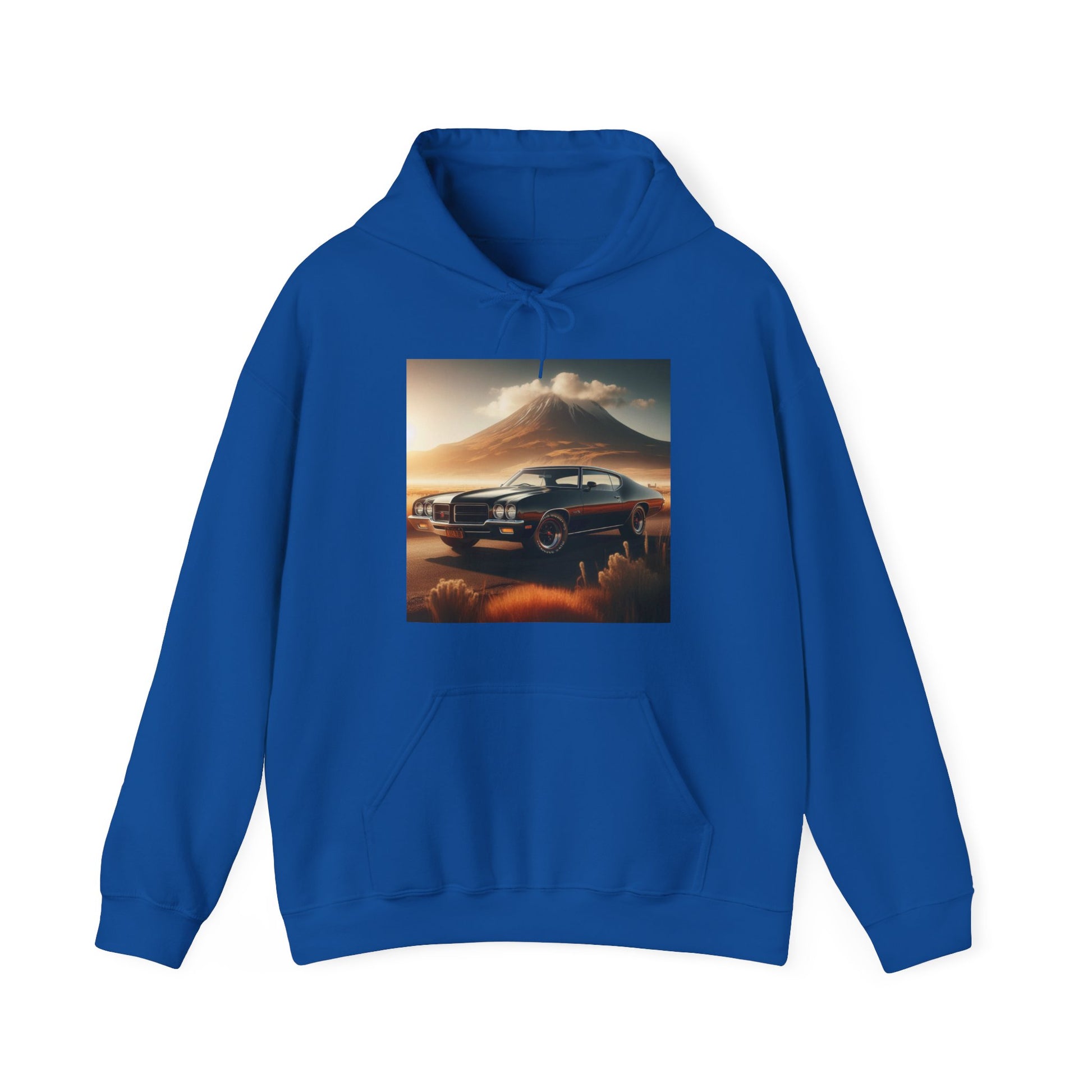 1972 Black Buick Gran Sport Hoodie Hoodie Printify Royal S 