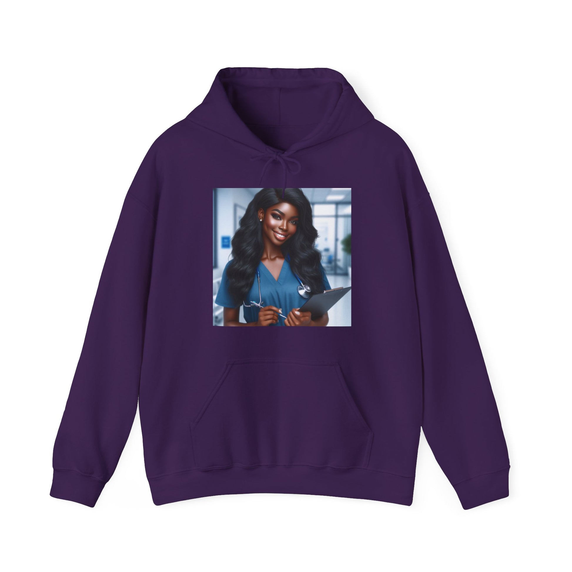 Your Favorite Nurse Hoodie Hoodie Printify Purple S 